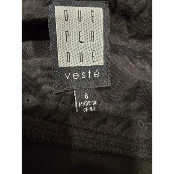 Veste Black Sequin Embroidered Dress, size 8 - Picture 7 of 7